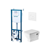 1WH501758 Инсталяция Santek Нео подвесная чаша безободковая + сиденье тонкое, микролифт