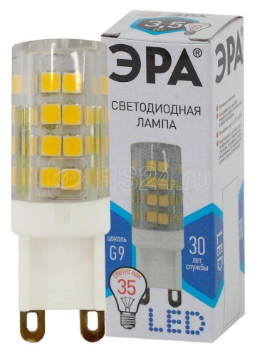1231434 Лампа светодиодная JCD-3.5w-220V-corn ceramics-840-G9 280лм ЭРА Б0027862