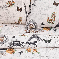 Постельное белье "Этель" 2 сп Парижские сезоны175*215 см, 200*220 см, 70*70 см -2 шт,100% хл, бязь