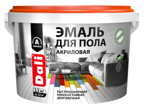 Эмаль акриловая для пола DALI, база С, 2,2 кг