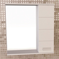 Зеркало-шкаф Comforty Модена М-60, белый, 600*632*134 мм