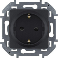 1445268 Механизм розетки 1-м СП Inspiria 16А IP20 250В 2P+E защ. шторки немецк. стандарт антрацит