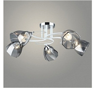 Люстра A4108/5 WT+CH белый/хром 5x40W E27 d680 h240, QH23