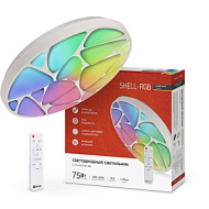 Светильник светодиодный COMFORT SHELL-RGB 75Вт 3000-6500К 6000лм 230В 495х85мм с пультом ДУ IN HOME
