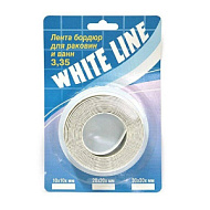 Бордюрная лента для ванной 20х20*3.35 м, белая