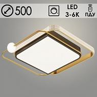 Люстра 553/500 S GD+BK золото/черный 48W LED 3000-6000K d500 ПДУ диммер, XLD23
