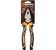 Плоскогубцы (пассатижи) Вихрь,200мм., никелированные,двухкомпонентные рукоятки