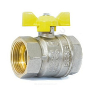 Кран шаровой газ DN15 Ру40 ВР/ВР бабочка латунь 1/2"
