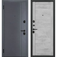 Дверь Бостон Сатин графит 2050*860мм Бетон снежный, правая