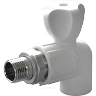 Кран шаровый для радиаторов угловой НР ПП 20х1/2"