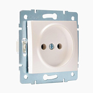 551501 Механизм розетки 1-м СП Karina 16А IP20 без заземл. термопласт жемчуж./бел. перламутр. LEZARD