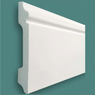 Плинтус SOLID UHD01/80 белый, высота 80мм, длина 2,4м