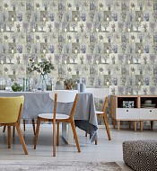 Обои Elysium винил. горячего тиснения на бумажной основе Вазочки 0,53 х 10м