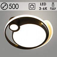 Люстра 509/500 R WH+BK белый/черный 42W LED 3000-6000K d500 ПДУ диммер, XLD23