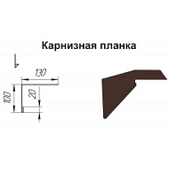 Планка карнизная 100*69*2000мм RAL 8017 Шоколад