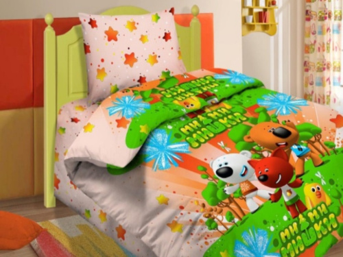 Постельное белье Павлинка детское Мульт МиМиМишки персик бязь 1,5сп