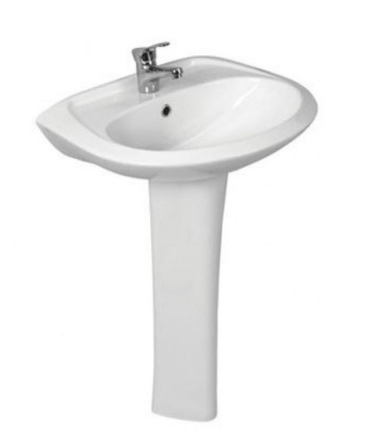 Раковина Santek Бриз 50, белый, с отверстием, пьедестал