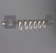 Держатель для полотенца на липучках, нержавеющая сталь, хром