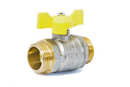 Кран шаровой газ LD Pride DN20 Ру40 НР/НР бабочка латунь 3/4