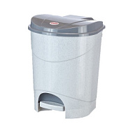 Контейнер для мусора с педалью мрамор 11л