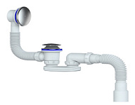 S122E Сифон для ванн и глубоких поддонов, хром, 40/50  400мм