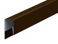 Планка П-образная 13х27х2000 (ПЭ-01-8017-0,45) Шоколад