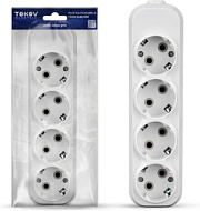 Колодка удлинителя 4-м TOKOV ELECTRIC16А с заземл. АБС-пластик бел. TKE-C01-KU4-Z