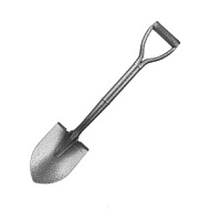 Лопата саперная ЛКО рельс. сталь `Урожайная сотка` с цельномет/чер и V ручкой 72 см MINI