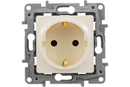 1066909 Механизм розетки 1-м СП Etika 16А IP20 250В 2P+E с заземл. немецк. стандарт винт. клеммы сл.