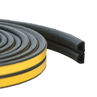 Уплотнитель самоклеющийся `PRAKTISCHE HOME`  9х8мм D-10 м (черный)