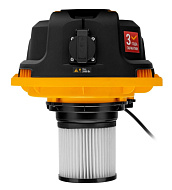 28203 Пылесос строительный Denzel RVC30 (1400 Вт, бак 30 л, шланг 3 м, розетка с автосинхр)