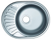 Мойка кухонная Vladiks 45*57, правая, овальная, врезная, нерж, с сифоном, 570*450*160 мм