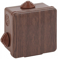 1407863 Коробка распаячная ОП КОР 80х80х50мм с гермовводами 7 вх. IP54 дуб Эра Б0043226