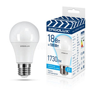1854294 Лампа светодиодная LED-A60-18W-E27-4K замена ЛОН 18Вт Е27 4500К 172-265В ПРОМО Ergolux 15558