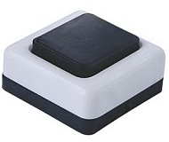 Кнопка звонка дверного А1 0,4-001 белый с черной кнопкой