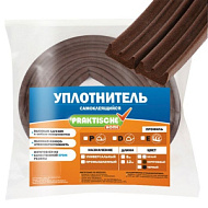 Уплотнитель самоклеющийся `PRAKTISCHE HOME`  9х4мм Е-12 м (коричневый)