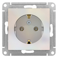 Механизм розетки 1-м СП ATLAS DESIGN с заземл. 16А жемчуг SchE ATN000443 1240283