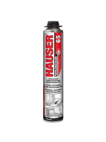 Пена монтажная HAUSER PRO 65, профессиональная, 740 мл