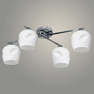 Люстра 11271-7/4 хром (Плафон 8313) НПБ 01-4х60-126 Е27 4x60W Е27