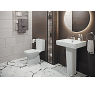 Раковина Santek Нео 50, белая, с пьедесталом Нео, 1 отверстие