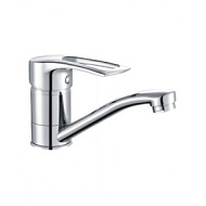 Смеситель для кухни Rossinka, хром, длинный излив T40-22