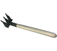 Грабли витые 3-х зубые с черенком