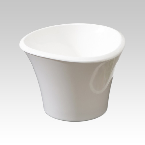 Кашпо пластиковое ЛАГУНА 0,6л белый