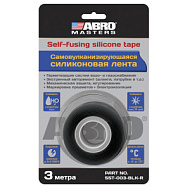 47584 Лента ABRO силиконовая самовулканизирующаяся ,3,0 м, черная