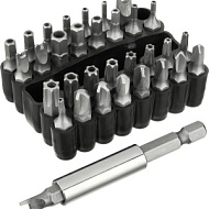 26084-H33 Набор STAYER Master Биты Cr-V, с магнитным адаптером, в ударопрочном держателе,33 предмета