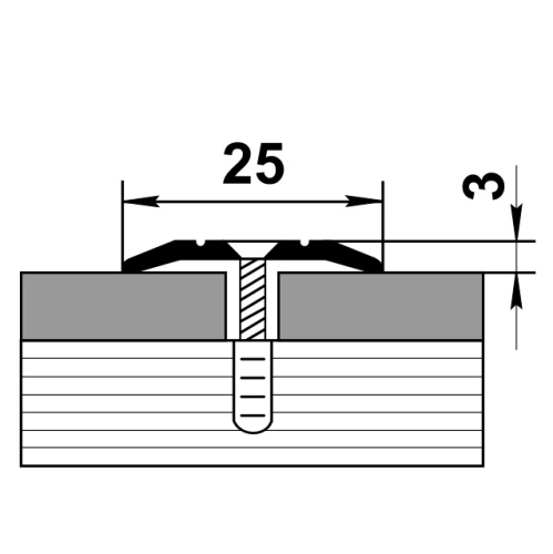 Профиль стыкоперекрывающий ПС 01.900.087, дуб беленый