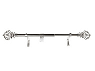 Карниз Телескопический MAGELLAN однорядный наконечник Веер нержавеющая сталь 160-300см