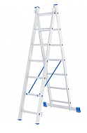 97907 Лестница двухсекционная СИБРТЕХ 2*7 ступеней 2*1,96м алюминиевая
