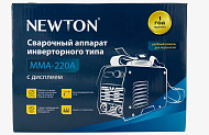 Сварочный аппарат NEWTON MMA-220A (цифровой дисплей, 4,5кВт, 20-220А, 220В, ПВ 85%, 3,1 кг)