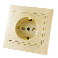 Розетка TDM 2П+З с защ. шт. 16А 250В сл. кость Таймыр